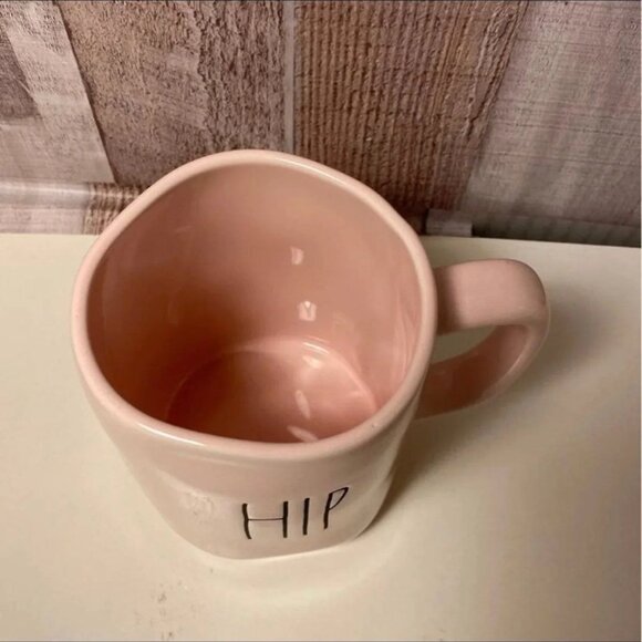Rae Dunn Artisan Collection "Hip Hop" Pink Ceramic Mug NWOT - Picture 3 of 4